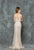 Glow by Colors - G664 Embellished Sweetheart Sheath Dress in Gold
