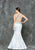 Glow by Colors - G673 Jeweled Illusion Halter Mermaid Dress in White