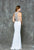 Glow by Colors - G677 Halter Sheer Embellished Long Gown in White