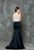 Glow by Colors - G679 Two Piece Embellished Mermaid Dress in White and Black