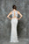 Glow by Colors - G680 Lace Jewel Neck Sheath Dress in White and Neutral