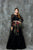 Glow by Colors - G681 Long Sleeved Two-Piece Evening Dress in Black