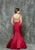 Glow by Colors - G683 Beaded Sweetheart Mermaid Gown in Red