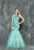 Glow by Colors - G684 Sequined Halter Mermaid Dress in Green