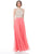 Glow by Colors - G685 Bejeweled Halter Neck A-line Dress in Pink