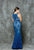 Glow by Colors - G689 Two-Piece Lace Evening Gown in Blue and Neutral