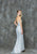 Glow by Colors - G694 Bejeweled Halter Neck Sheath Dress in White