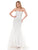 Glow by Colors - G696 Embellished Sweetheart Trumpet Dress in White