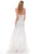 Glow by Colors - G696 Embellished Sweetheart Trumpet Dress in White
