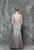 Glow by Colors - G697 Beaded Mesh Mermaid Evening Gown in Silver and Neutral