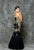 Glow by Colors - G708 Gilt Embroidered Trumpet Gown in Black