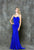 Glow by Colors - G714 Classic Faille Mermaid Gown in Blue
