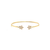 Diamond Bangle With Flower In 18K YG