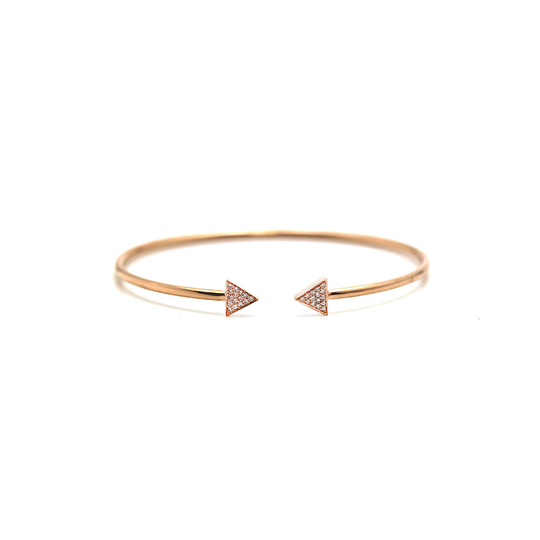 Diamond Bangle With Triangle In 18k RG