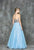 Glow by Colors - G721 Bejeweled Sweetheart Ballgown in Blue