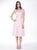Glow by Colors - G737 Illusion Bateau Chiffon A-line Dress in Pink