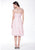 Glow by Colors - G737 Illusion Bateau Chiffon A-line Dress in Pink