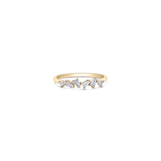 Diamond Baguette Ring in 18k Yellow Gold