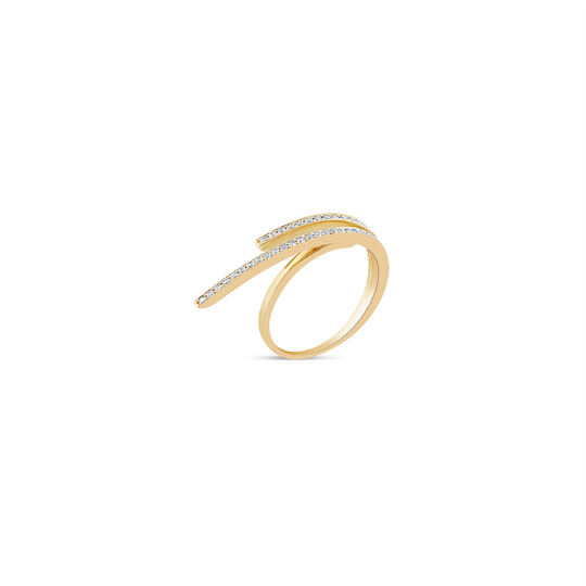 Diamond Ring In 18K Yellow Gold