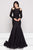 Glow by Colors - G753 Lace Bateau Mermaid Dress In Black