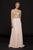 Glow by Colors - G762 Bateau Neck Embellished A-line Gown in Neutral