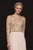 Glow by Colors - G762 Bateau Neck Embellished A-line Gown in Neutral