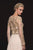 Glow by Colors - G762 Bateau Neck Embellished A-line Gown in Neutral