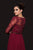 Glow by Colors - G762 Bateau Neck Embellished A-line Gown in Red