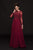 Glow by Colors - G762 Bateau Neck Embellished A-line Gown in Red