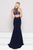 Glow by Colors - G764 Sleeveless Halter Sheath Dress In Blue