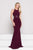Glow by Colors - G764 Sleeveless Halter Sheath Dress In Red