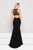 Glow by Colors - G764 Sleeveless Halter Sheath Dress In Black
