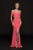Glow by Colors - G769 Sleeveless and Cutouts Sheath Gown in Pink