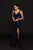 Glow by Colors - G769 Sleeveless and Cutouts Sheath Gown in Blue