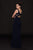 Glow by Colors - G769 Sleeveless and Cutouts Sheath Gown in Blue