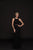 Glow by Colors - G772 Fitted Jewel Sheer Evening Dress In Black