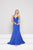 Glow by Colors - G773 Strappy Fitted Trumpet Gown In Blue
