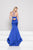Glow by Colors - G773 Strappy Fitted Trumpet Gown In Blue