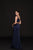 Glow by Colors - G776 Sleeveless Plunging Sweetheart Faille Gown In Blue