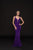 Glow by Colors - G776 Sleeveless Plunging Sweetheart Faille Gown In Purple