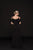 Glow by Colors - G777 Short Butterfly Sleeve Crepe Sheath Gown In Black