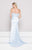 Glow by Colors - Plunging Sweetheart Satin Gown G780 in Blue