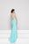 Glow by Colors - G785 Bead Embellished Halter Evening Dress In Blue