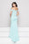 Glow by Colors Off Shoulder Lace Corset Long Gown - 1 pc Aqua In Size 8 Available In Blue