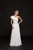 Glow by Colors - G794 Ruffled Asymmetrical Chiffon A-Line Gown In White