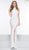 Glow by Colors - G807 Embellished Halter Matte Jersey Trumpet Dress In White