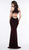 Glow by Colors - G808 Embellished Halter Matte Jersey Trumpet Dress In Brown