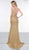 Glow by Colors - G819 Sleeveless Strappy Back Metallic Knit Long Dress In Gold