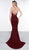 Glow by Colors - G819 Sleeveless Strappy Back Metallic Knit Long Dress In Red