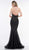 Glow by Colors - G825 Beaded Halter Trumpet Dress With Scarf